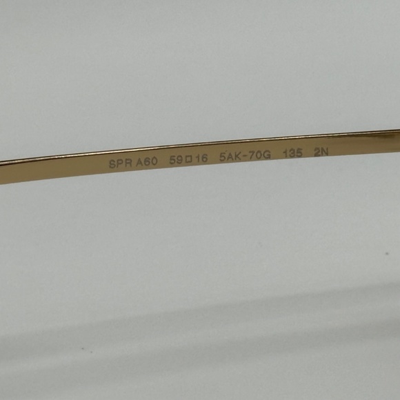 NEW PR A60S 5AK70G PRADA GOLD GREEN SQUARE SPR A60 5AK70G WOMEN SUNGLASSES - Picture 9 of 11